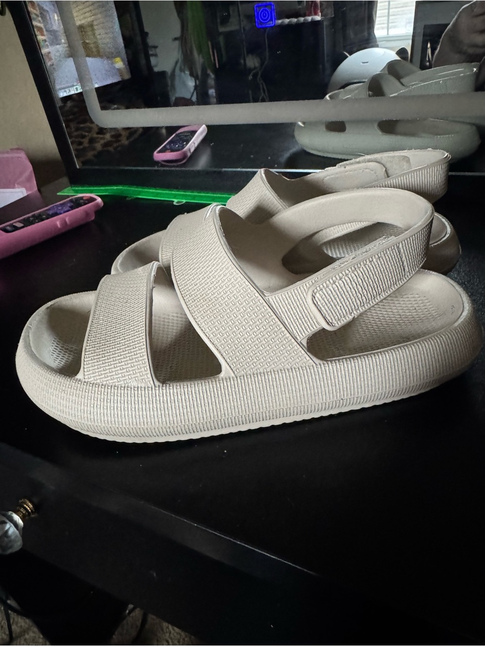 Women's Casual Cream Slide Sandals